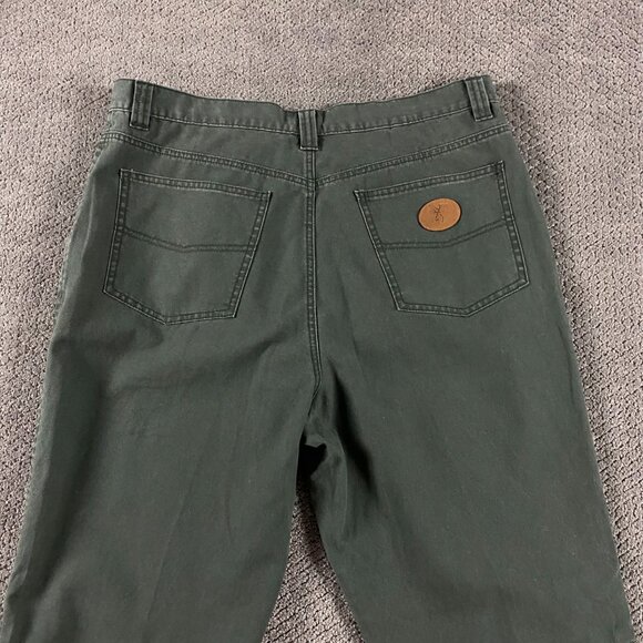 Browning Double Knee Front Pants Men's 38 x 32 Green Briar Field Hunting Canvas - Picture 4 of 14